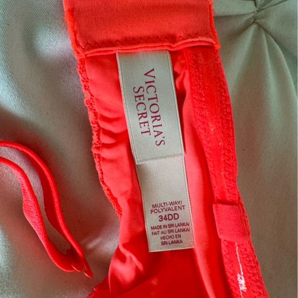 Neon orange, Victoria’s Secret padded multiway bra size 34DD. Like new. - Picture 4 of 4